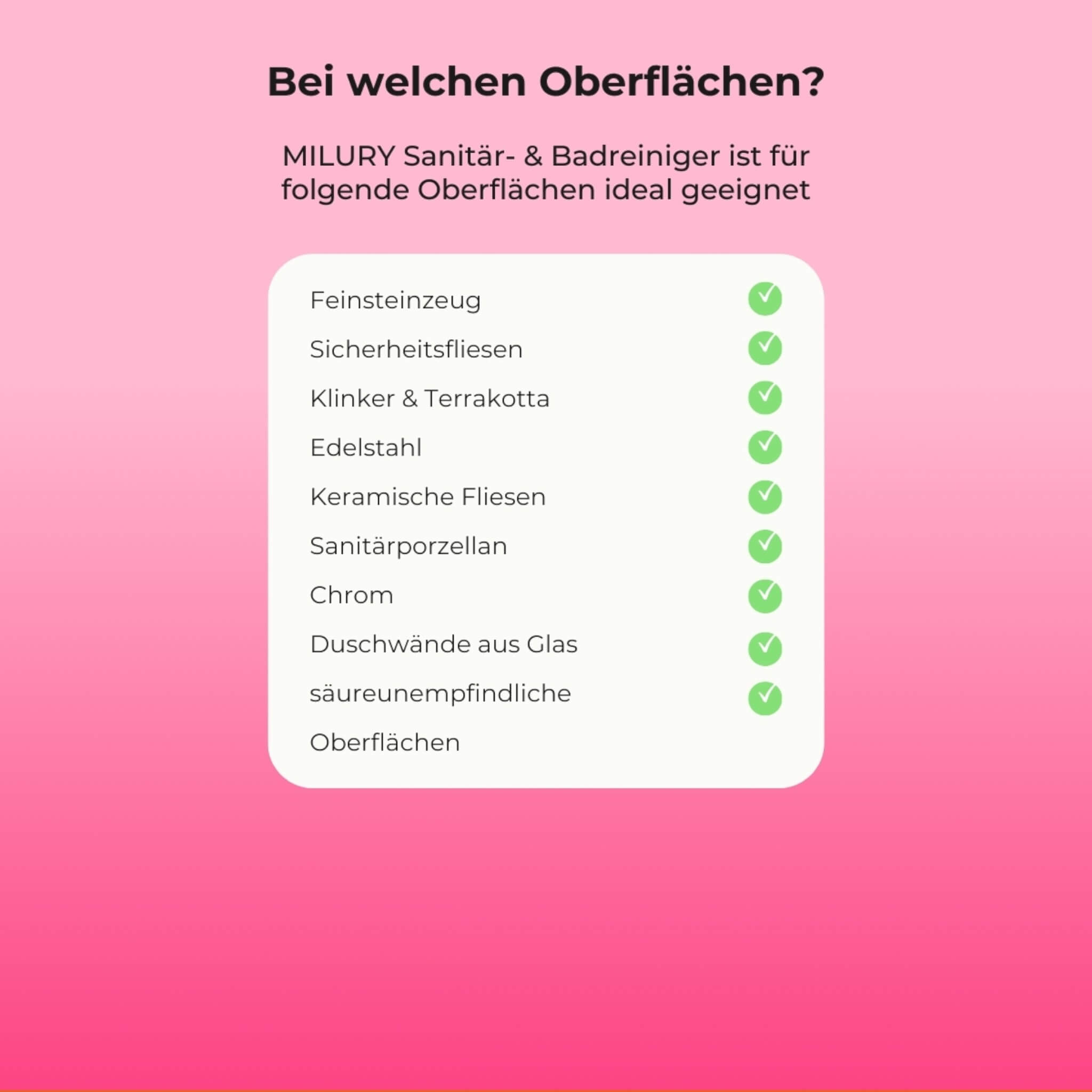 MILURY Sanitär- & Badreiniger mit Sprühflasche & Dosierkugel